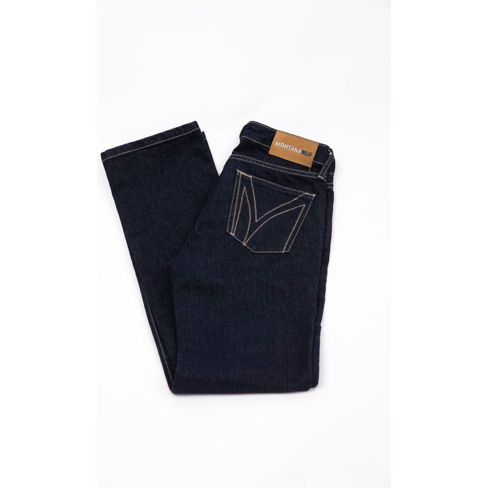 Montana Blu Blue Cotton Jeans Denim