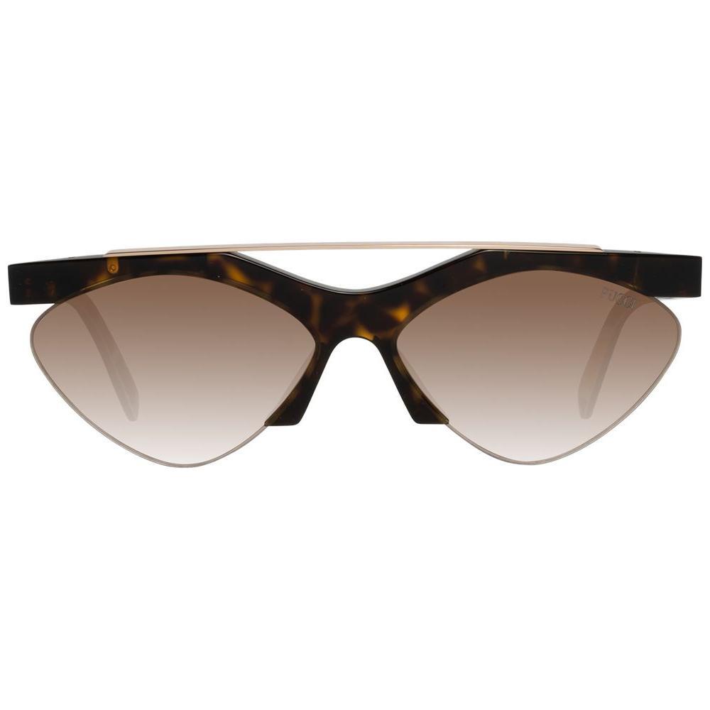Emilio Pucci Brown Metal & Plastic Sunglasses
