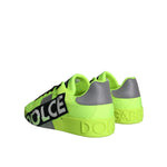 Dolce & Gabbana Neon Green Logo Tape Low Top Sneakers Shoes MV5830#4-39