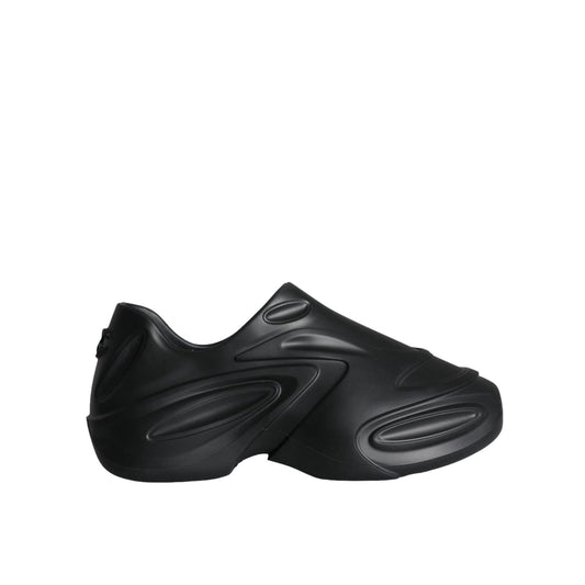 Dolce & Gabbana Black Foiled Rubber Toy Low Top Sneakers Shoes