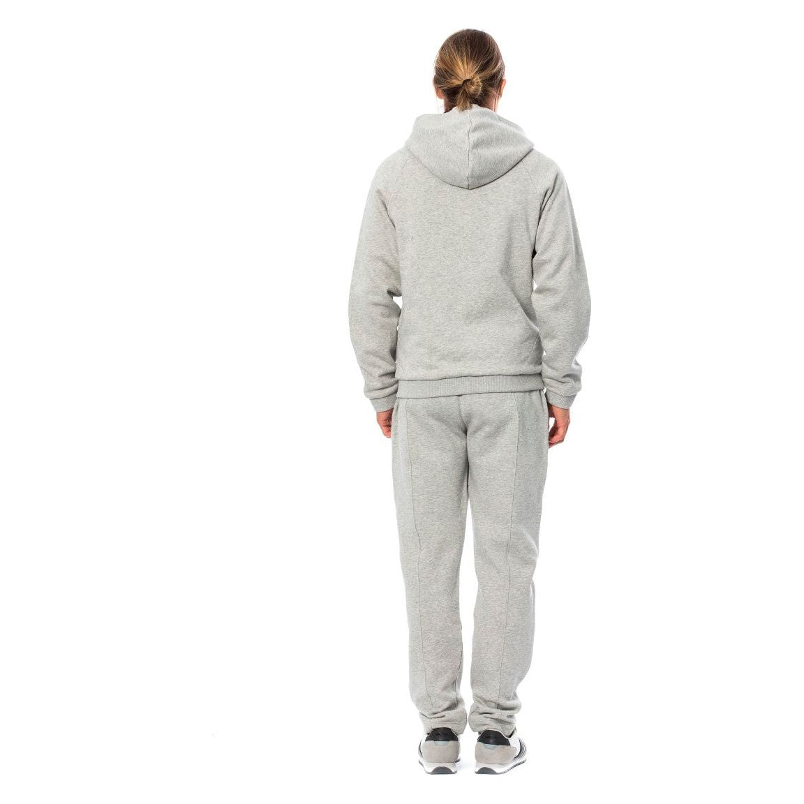 Billionaire Italian Couture Gray Cotton Hooded Sweatsuit