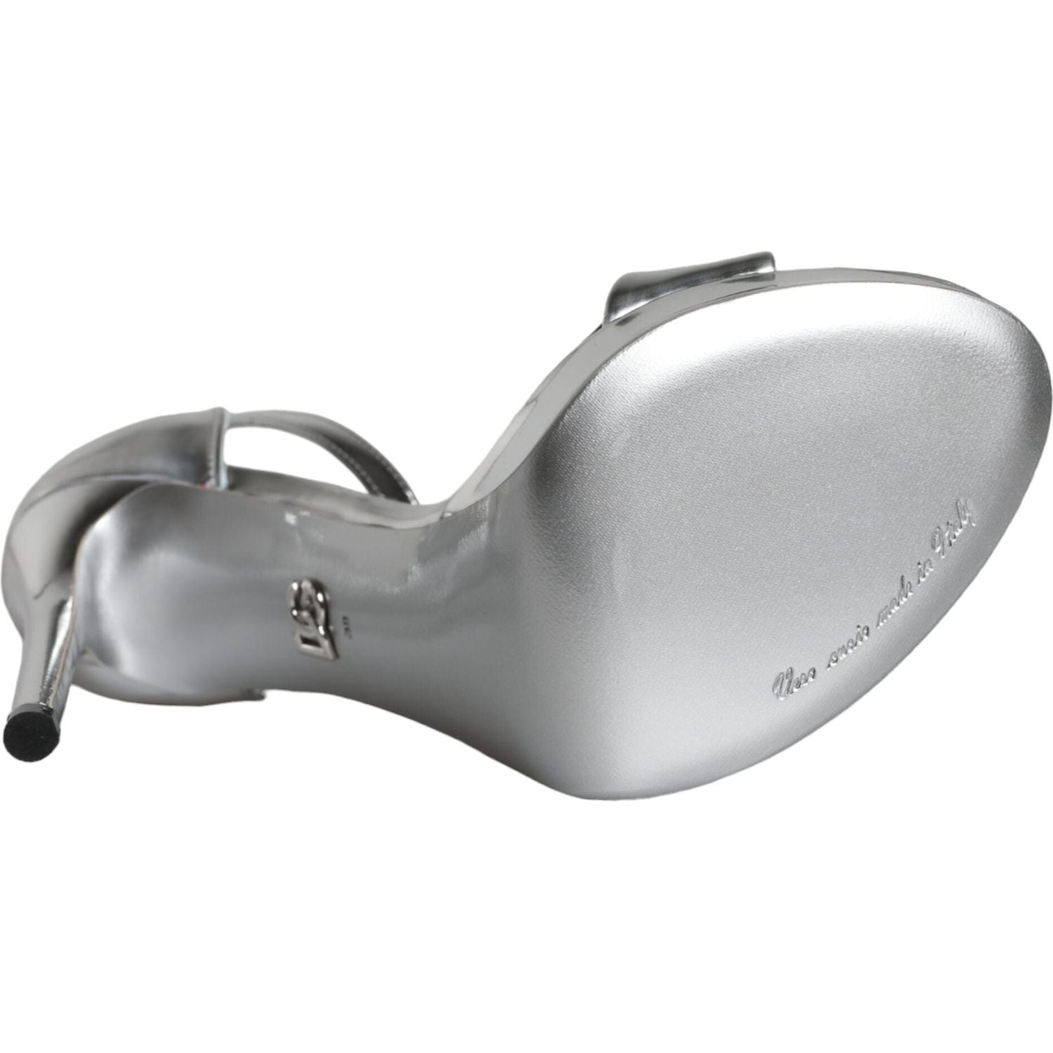 Dolce & Gabbana Silver KEIRA Heels Ankle Strap Sandals Shoes