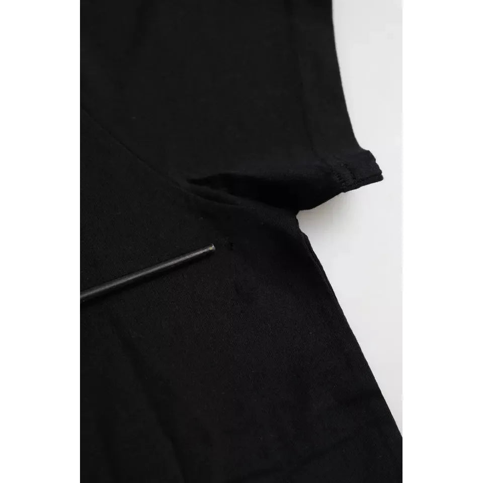 Balenciaga Black Cotton Logo Crew Neck Short Sleeves T-shirt