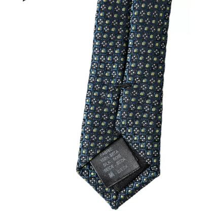 Dolce & Gabbana Green Patterned 100% Silk Adjustable Men Tie