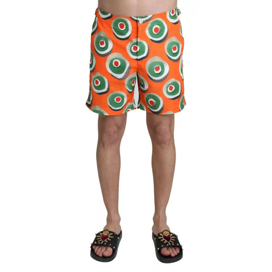 Dolce & Gabbana Orange Cupcake Beachwear Shorts Swimwear