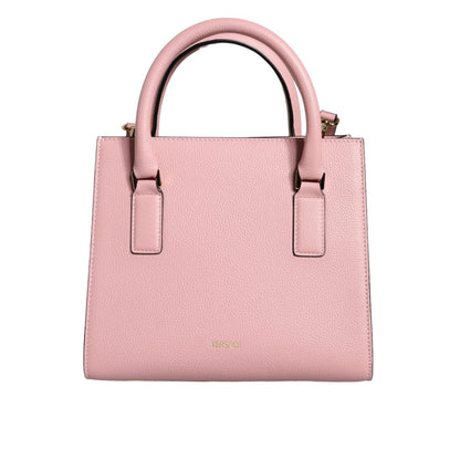 Versace Pink Small Top Handle Grainy Calf Leather Crossbody Bag