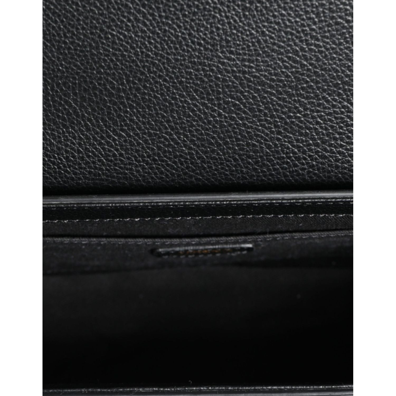 Versace Black Grainy Calf Leather Logo Crossbody Shoulder Bag