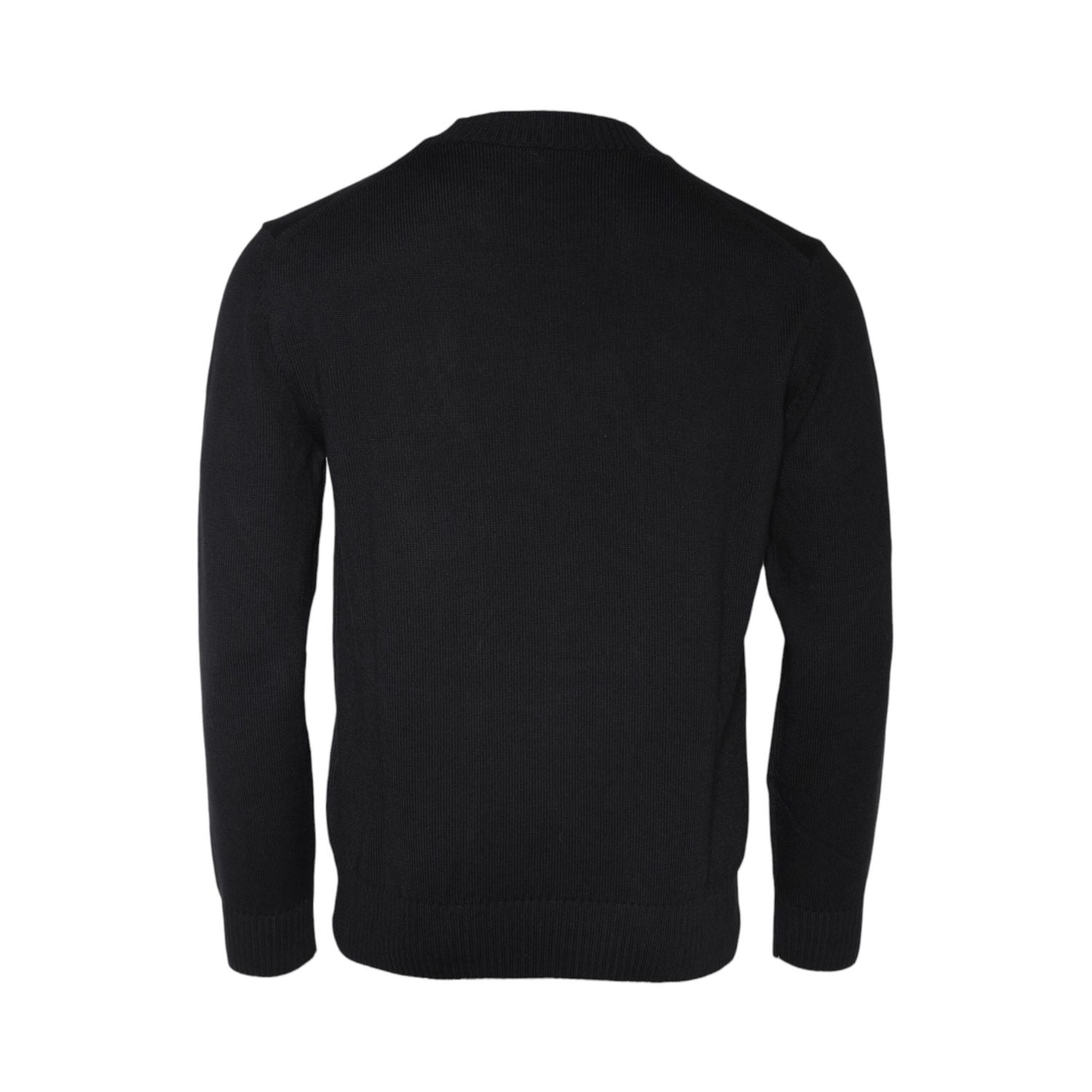 Versace Black Medusa Embroidery Crew Neck Pullover Sweater