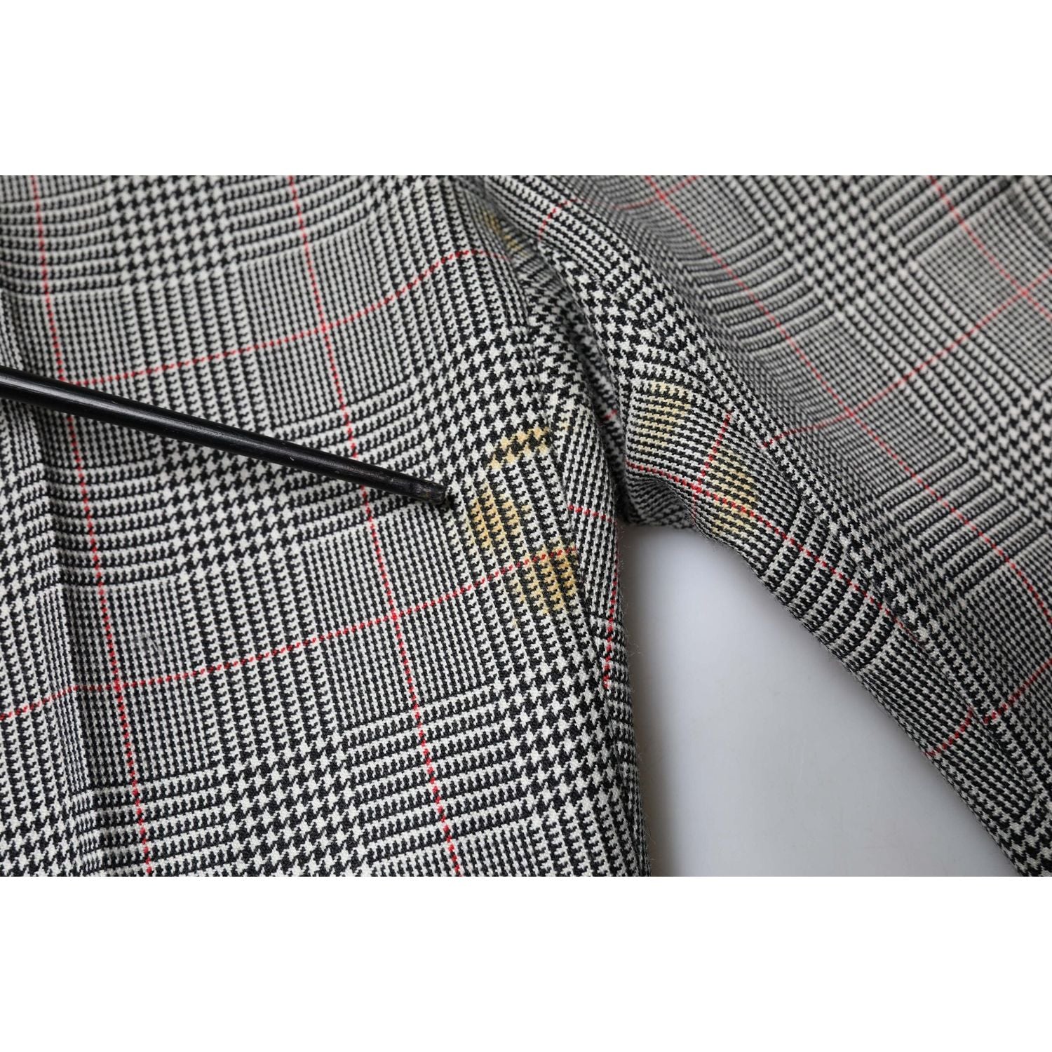 Dolce & Gabbana Gray Plaid Wool Mid Waist Women Tapered Pants