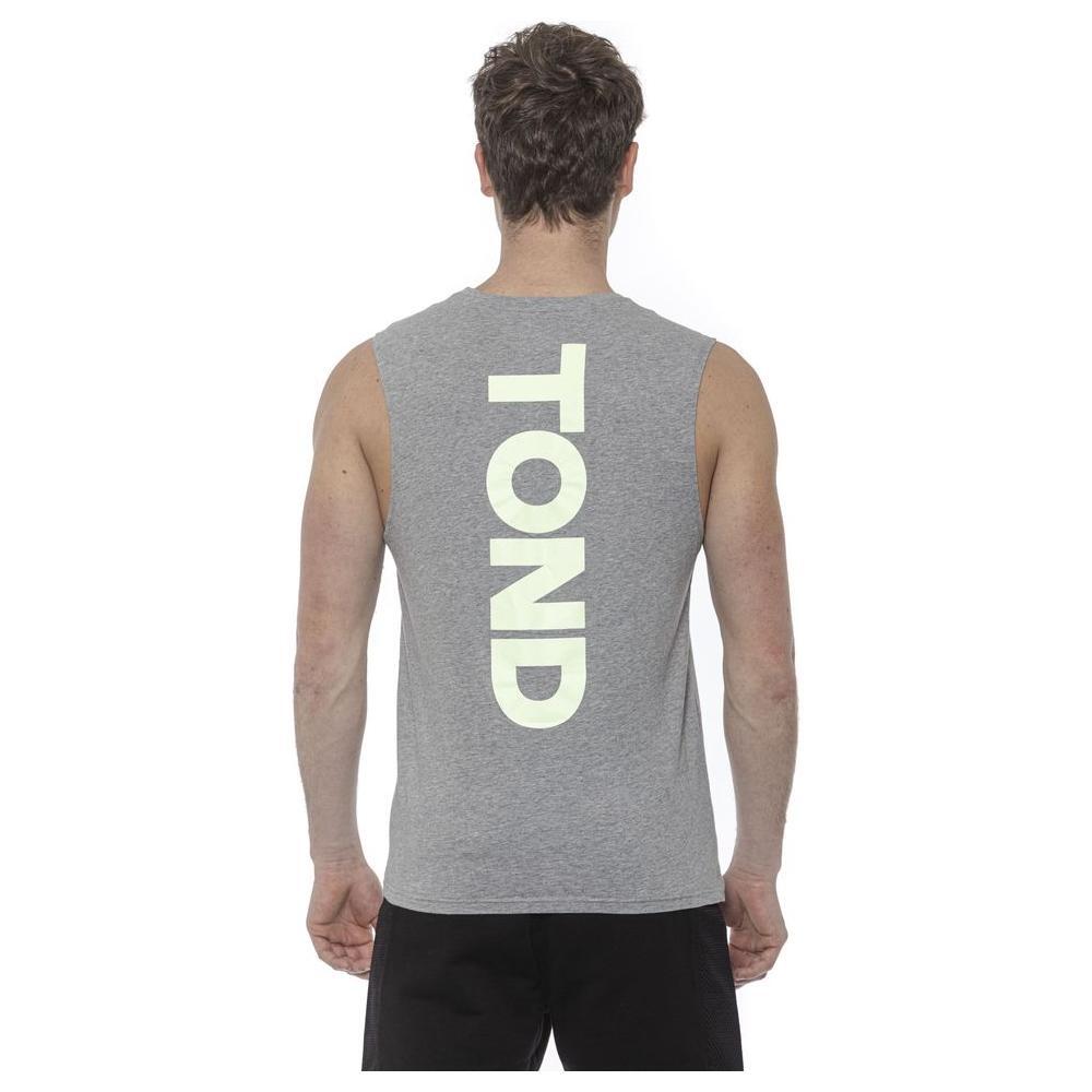 Tond Gray Cotton Men Tank Top
