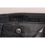 Acht Sleek Gray Slim-Fit Designer Jeans Acht Dark Slate Gray