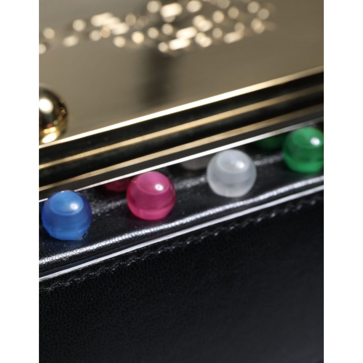 Dolce & Gabbana Black Leather LED Logo Belt Waist Fanny Pack Bag