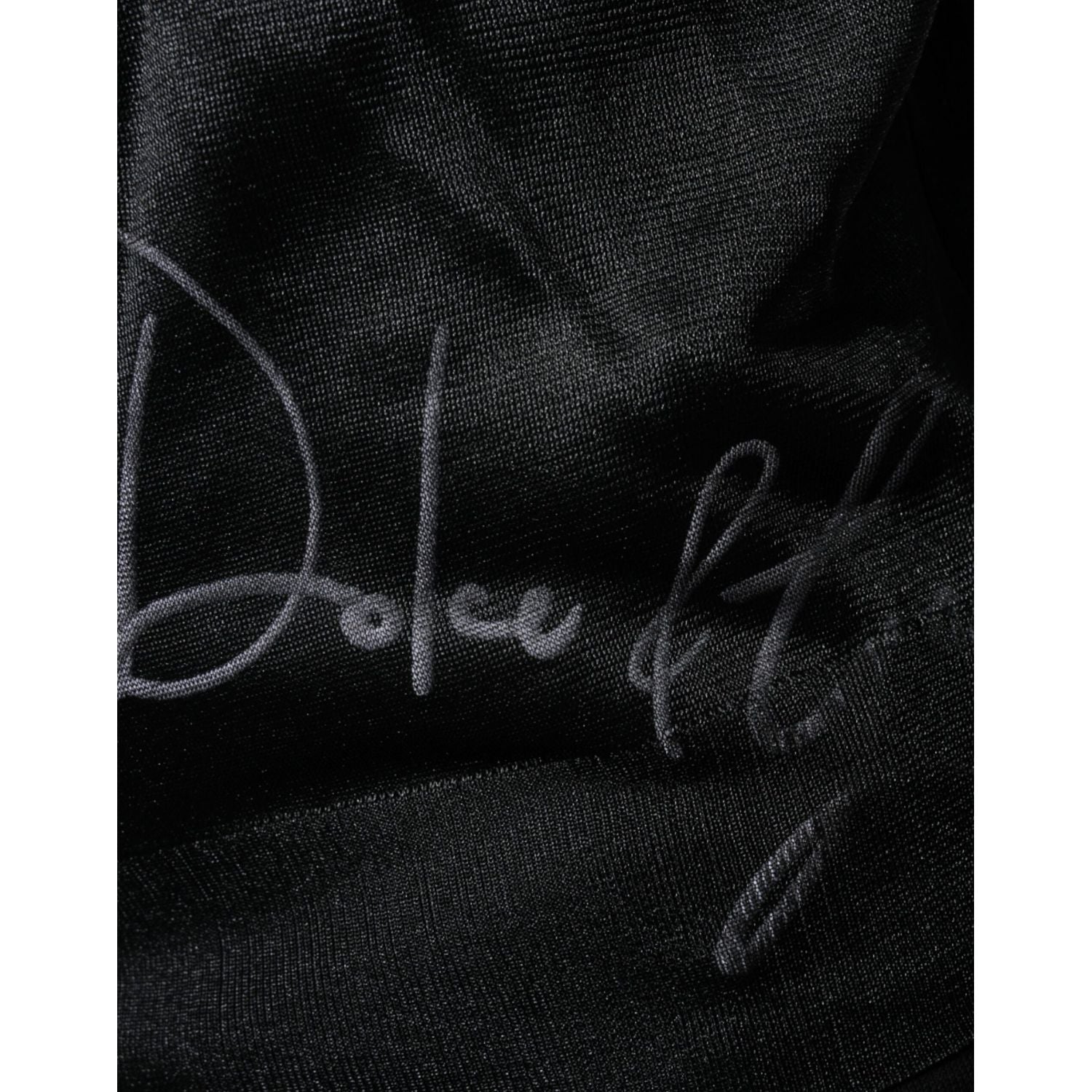 Dolce & Gabbana Black Polyester Pullover Sweatshirt Sweater