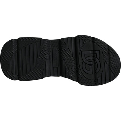 Dolce & Gabbana White Black Logo Plaque Daymaster Sneakers Shoes