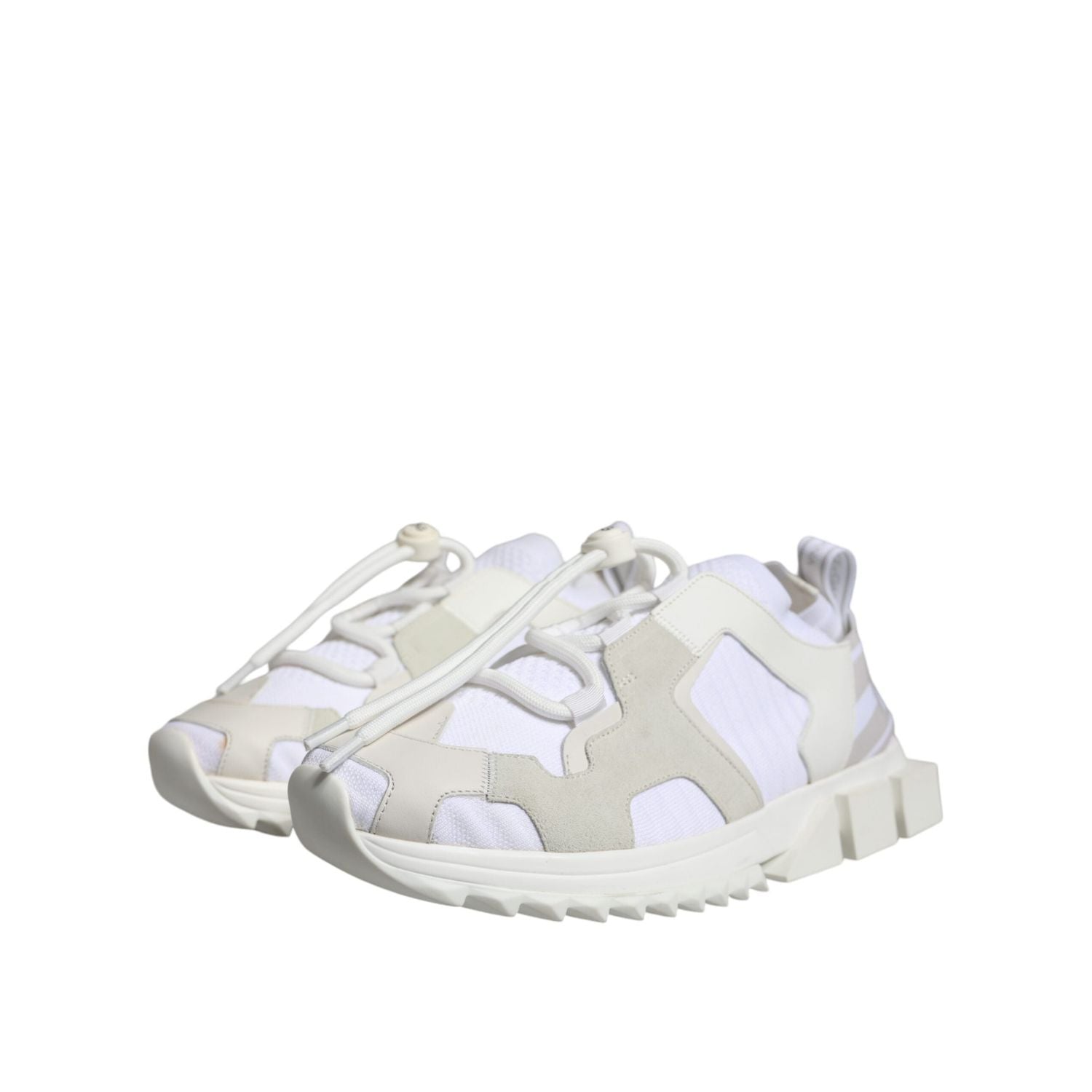 Dolce & Gabbana White Mesh Sorrento Trekking Sneakers Shoes