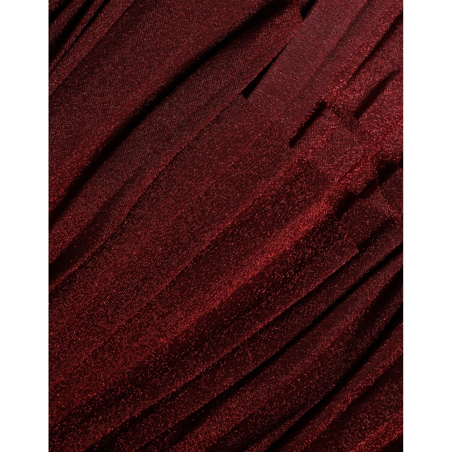 Dolce & Gabbana Red One Shoulder Pleated A-line Mini Dress