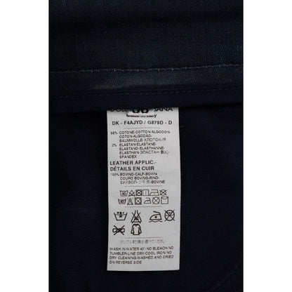 Dolce & Gabbana Blue Short striped Mini Denim Skirt