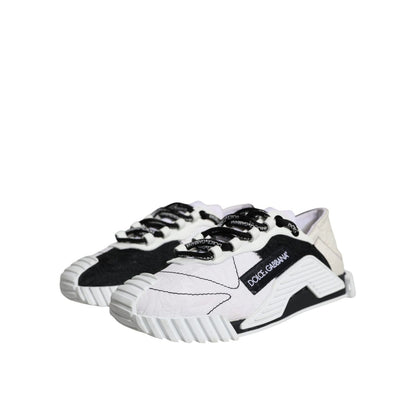 Dolce & Gabbana White Black Low Top NS1 Sneakers Shoes
