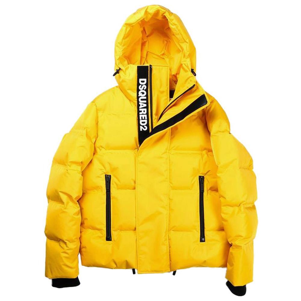 Dsquared² Yellow Nylon Men's Down Jacket
