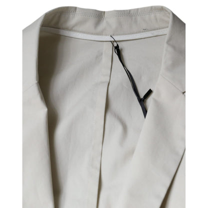 Paolo Pecora Milano Beige Single Breasted Dress Formal Coat Blazer