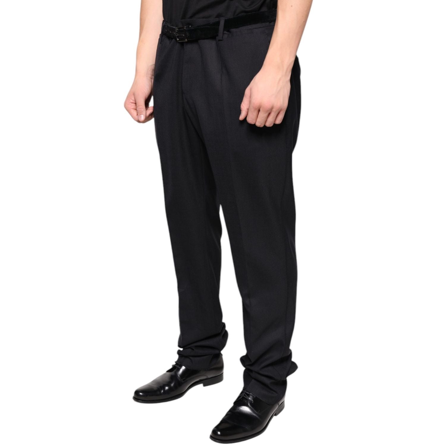 Dolce & Gabbana Black Wool Skinny Dress Formal Pants