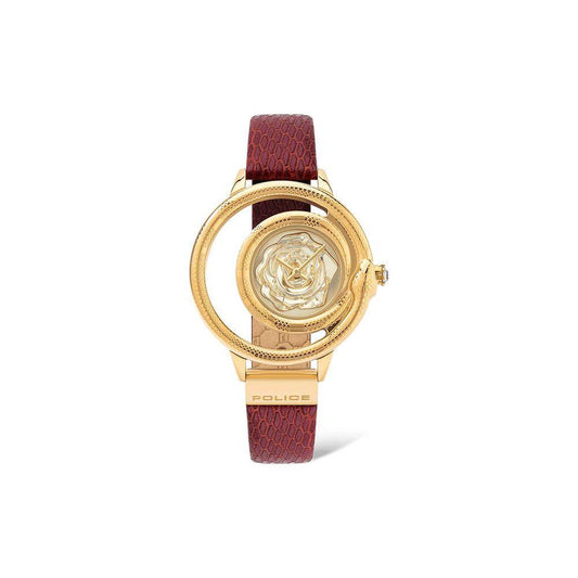 Police Red Leather Watch POPEWLA2008302AC