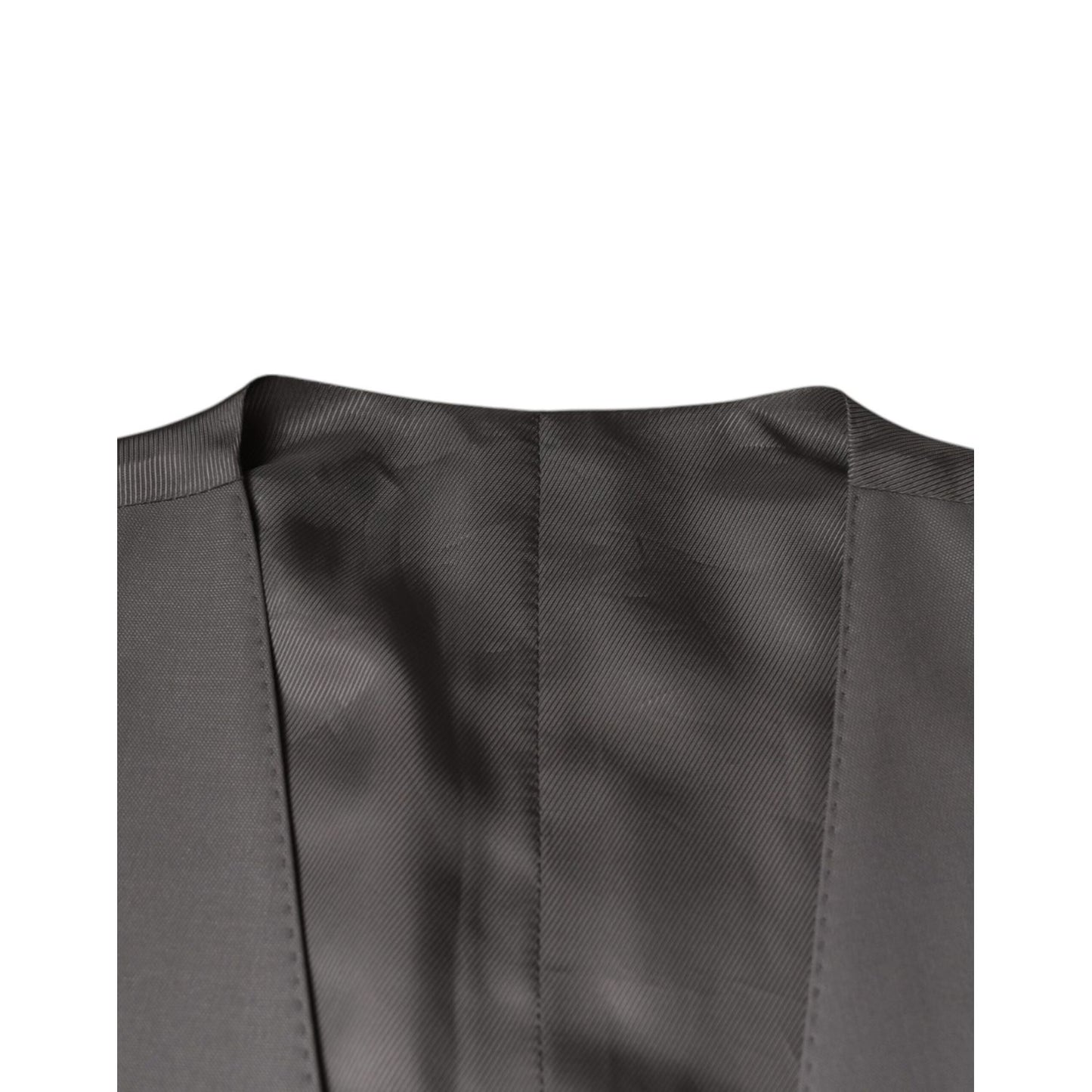 Dolce & Gabbana Light Gray Wool Formal Dress Waistcoat Vest