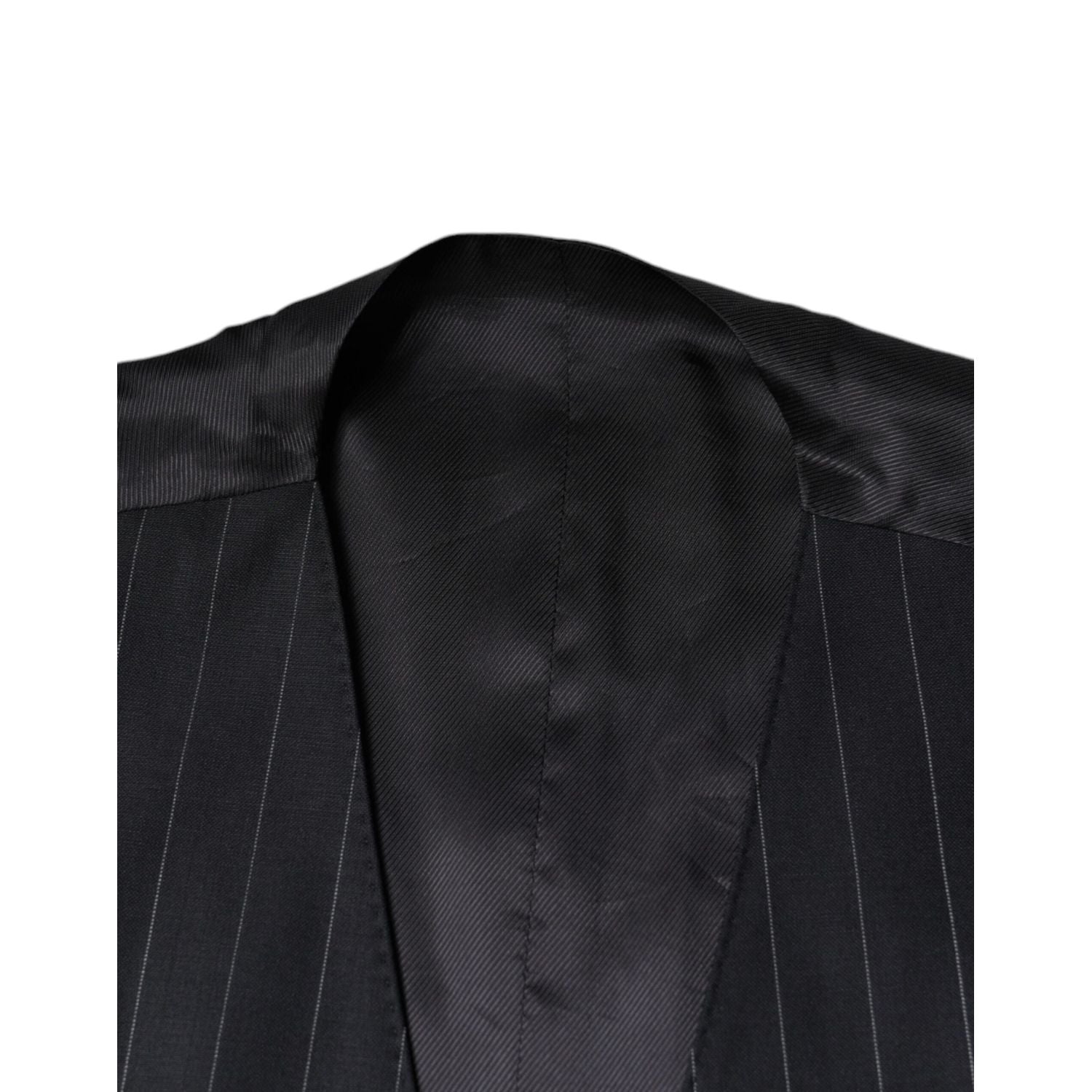 Dolce & Gabbana Black Leather Waistcoat Dress Formal Vest