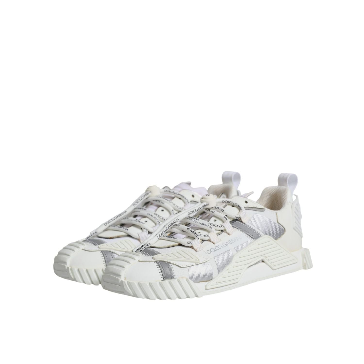 Dolce & Gabbana White Lace Up Low Top NS1 Sneakers Shoes