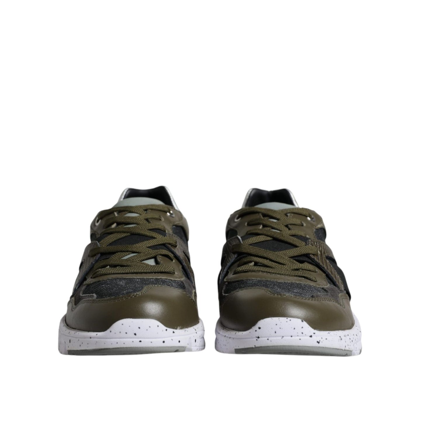 Dolce & Gabbana Multicolor Canvas Leather Low Top Sneaker Shoes