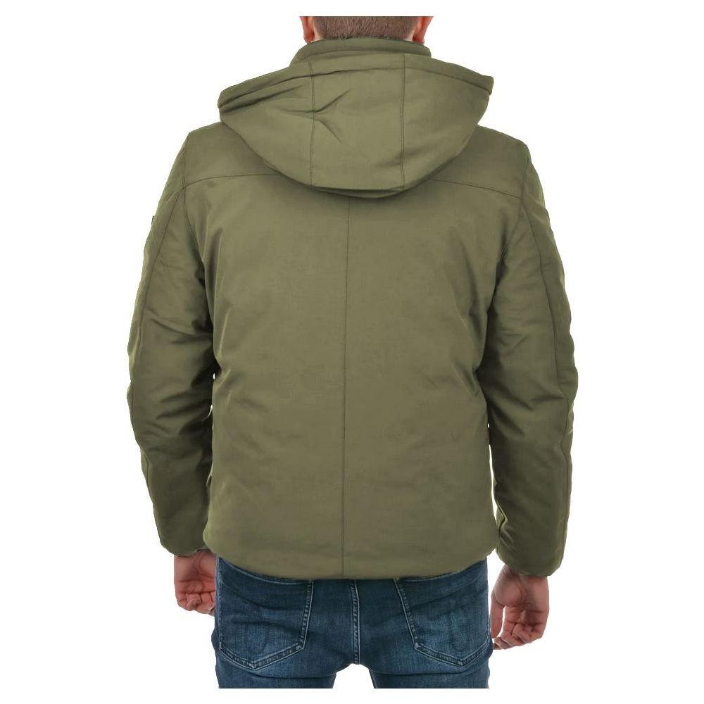 Yes Zee Green Nylon Men Jacket