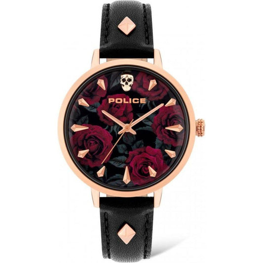 Police Black Leather Watch POPL16034MSR02AC