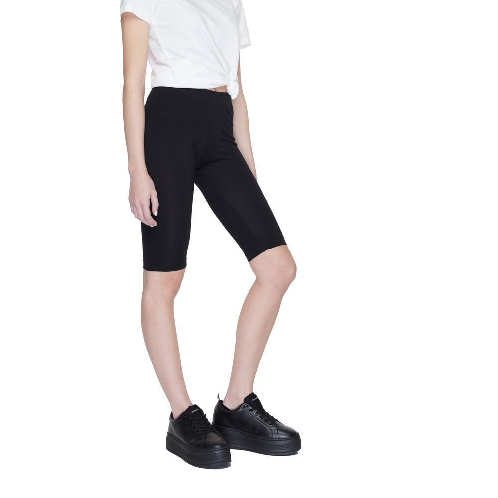 Icon Black Cotton Bermuda Shorts
