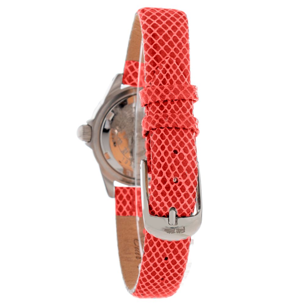 Folli Follie Red Leather Dress Watch