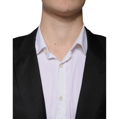 Dolce & Gabbana Black Wool Single Breasted Formal Suit