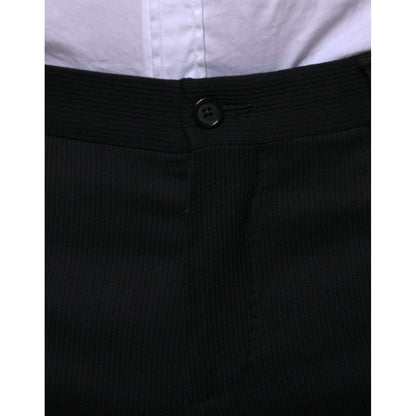 Dolce & Gabbana Black Wool Skinny Formal Dress Pants