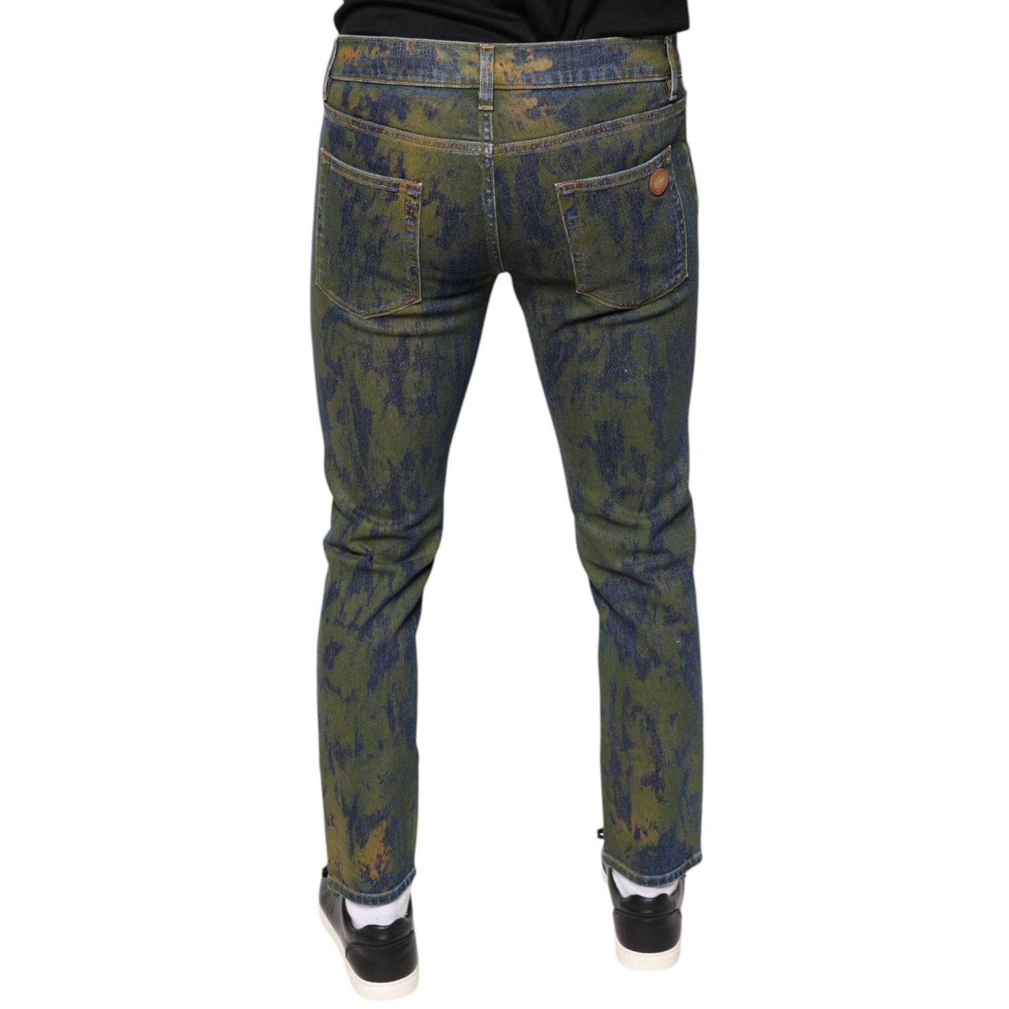 Dolce & Gabbana Blue Cotton Dye Slim Fit Men Denim Jeans