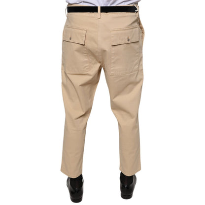 Don The Fuller Beige HOUSTON Men Cropped Dress Pants
