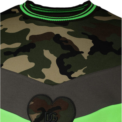 Dolce & Gabbana Multicolor Camouflage Sweatshirt Sweater