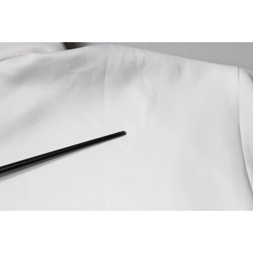 Dolce & Gabbana White D&G Logo Hooded Men Sweatshirt Sweater