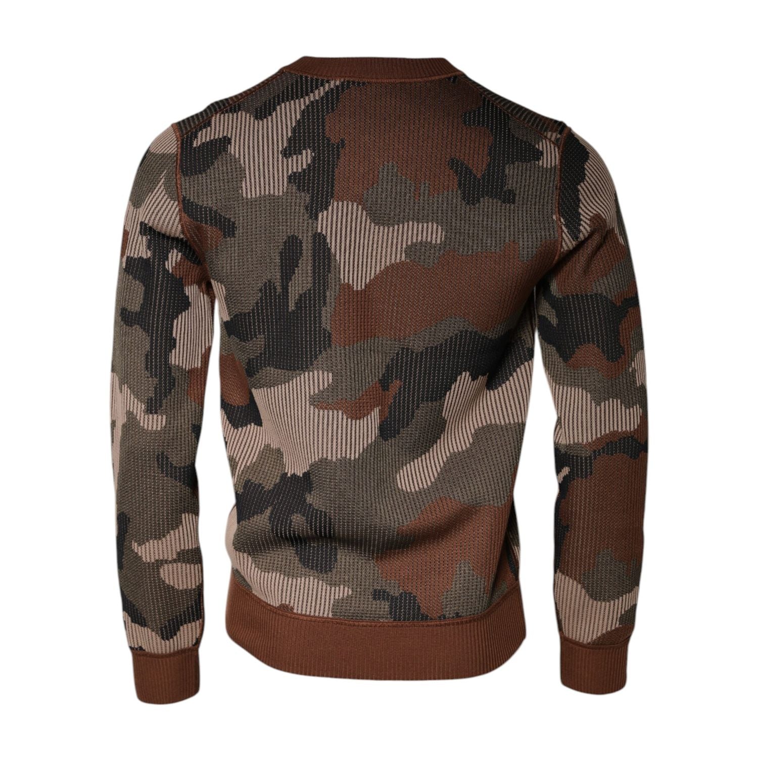 Dolce & Gabbana Multicolor Camouflage Men Pullover Sweater