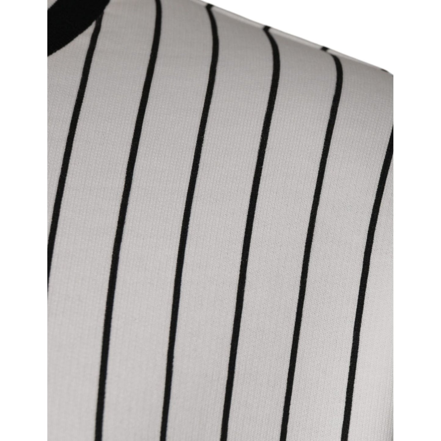 Dolce & Gabbana Black White Stripes Logo Sweatshirt Sweater