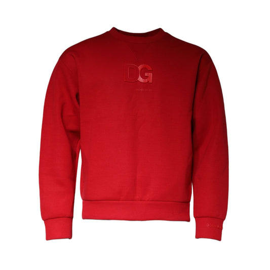 Dolce & Gabbana Maroon DG Logo Cotton Sweatshirt Sweater