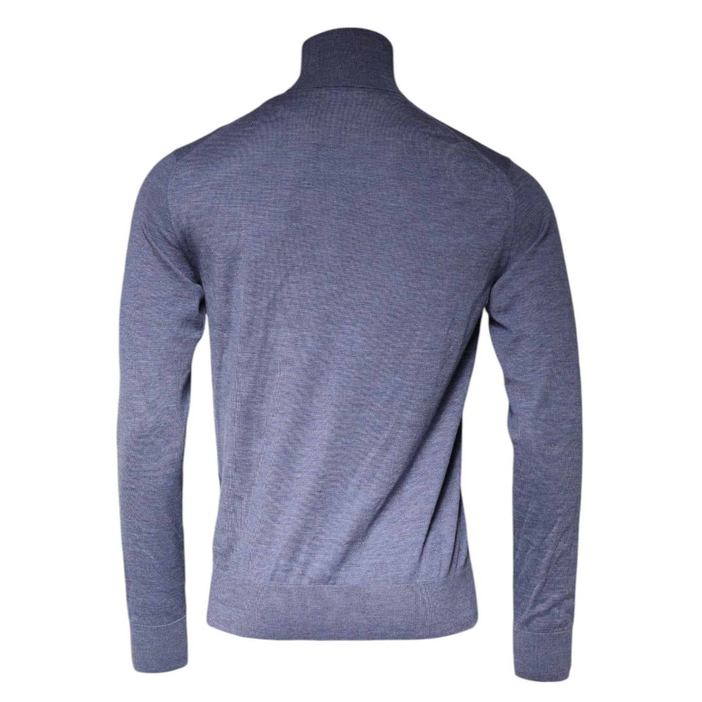 Dolce & Gabbana Purple Blue Long Sleeve Turtleneck Pullover Sweater