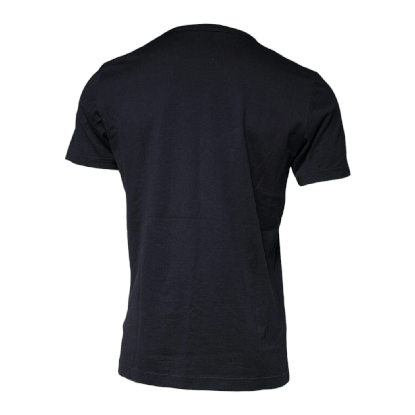 Dolce & Gabbana Black Graphic Print Cotton Crew Neck T-shirt