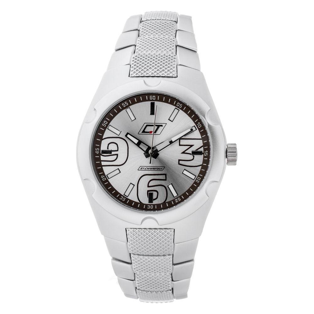 Chronotech Silver Stainless Steel Dress Watch