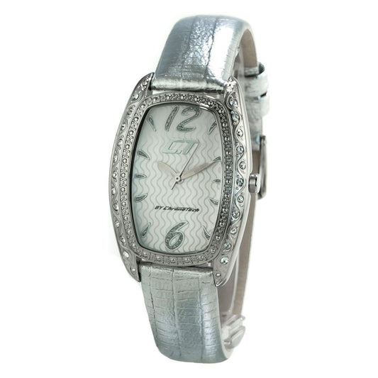 Chronotech Silver Leather Watch CHCC7121LS06AC