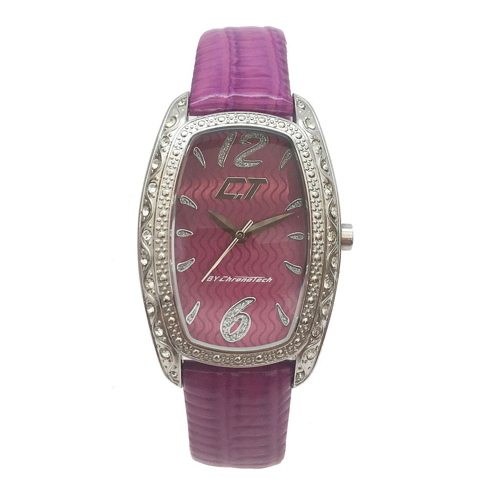 Chronotech Purple Leather Watch CHCC7121LS08AC