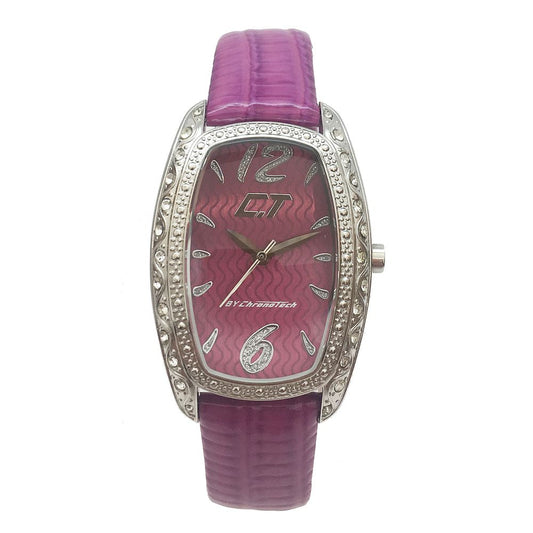 Chronotech Purple Leather Watch CHCC7121LS08AC