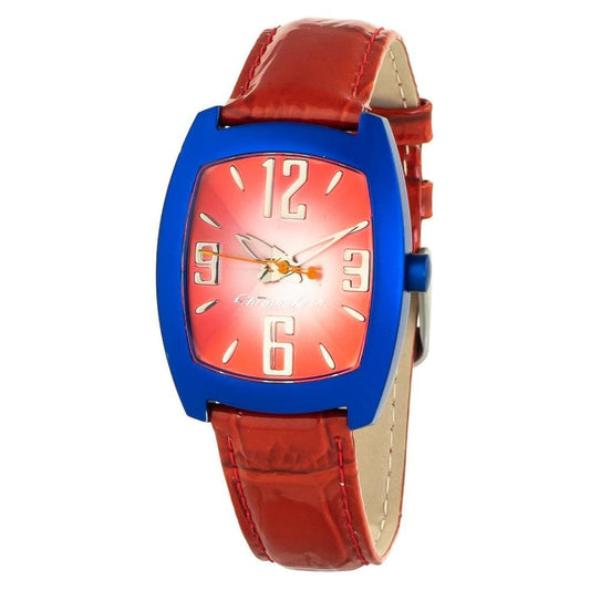 Chronotech Red Leather Watch CHCT2050L05AC
